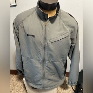 Columbia XCO Mens Large Gray Full ZIP Light Jacket